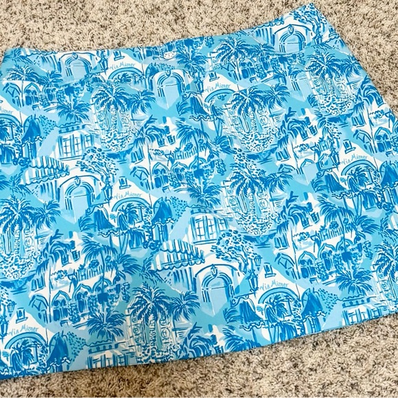 Lilly Pulitzer Luxletic Monica Scallop Skort in Amalfi Blue, , US 16 - Picture 4 of 6